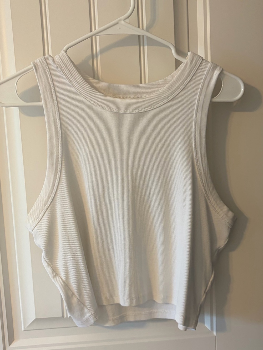 Madewell White Ribbed Tank Top